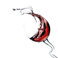 Splashing red wine