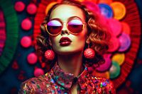 Portrait glamour - Femme avec lunettes de soleil chic