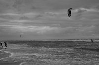 Op strand bij Egmond aan Zee.