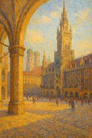 Marienplatz Canvas – Munich Morning Harmony