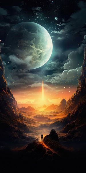 Märchenhafte Landschaft surreal abstrakt und bizarr von Art Bizarre