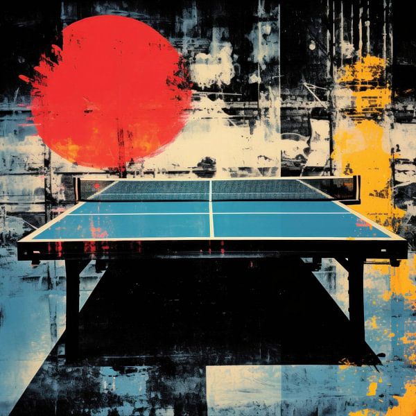 Tennis de table Pop Art par ARTemberaubend