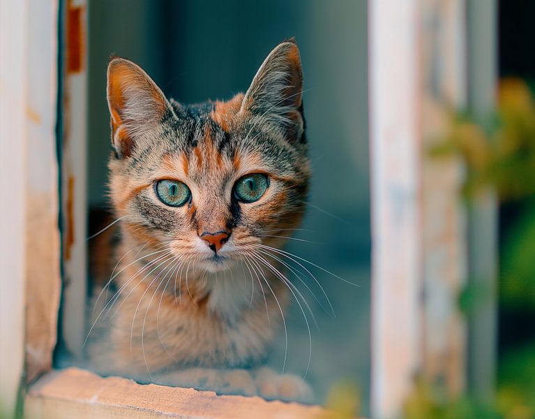 Katzen am Fenster von Egon Zitter