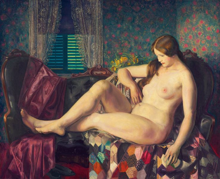 George Bellows, Nude with hexagonal quilt, 1924 by Atelier Liesjes