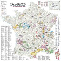 Carte de France des Gastronomes ambiance CLASSIC (mise à jour 2024)