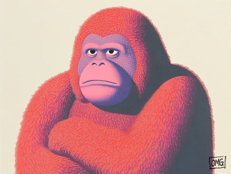 Singe orange par OMG Art