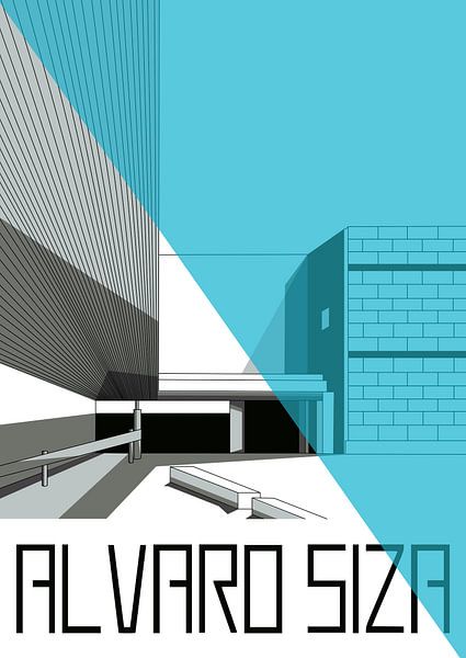 Alvaro Siza 5 - Triangle bleu clair par TAAIDesign