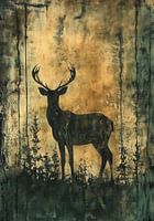 Emerald Meadow : Des cerfs dans une lueur dorée