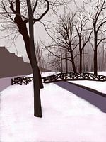 Wilhelminapark Utrecht im Schnee