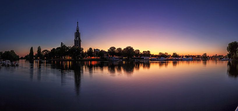 Potsdam skyline on the Havel at sunset by Frank Herrmann