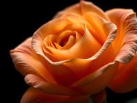 Golden Elegance - The radiant beauty of an orange-coloured rose