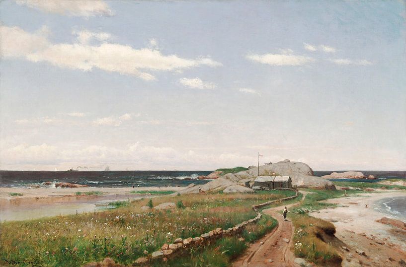 Worthington Whittredge-A Breezy Day, Sakonnet Point, Rhode Island. von finemasterpiece