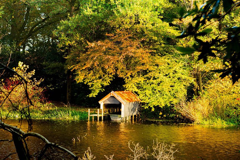 Hangar à bateaux en automne par Léonie's Art Gallery