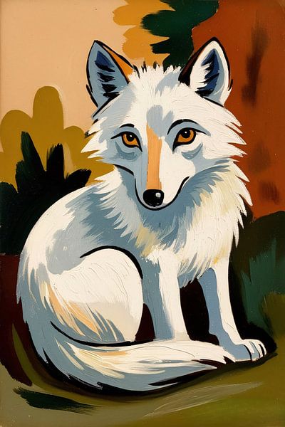 Fox painting with soft colours by Art & Soul Creations