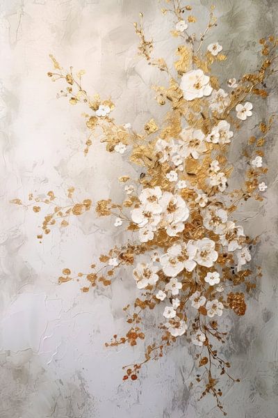 Blumen Rokoko-Gemälde von Preet Lambon