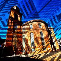 Frankfurt Skyline und Kirche