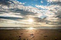 Zonsondergang op het strand