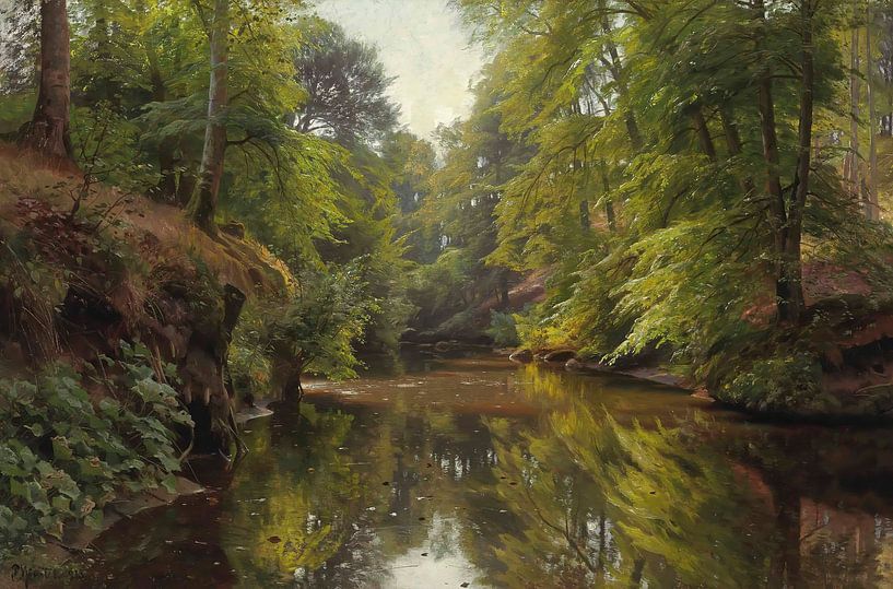 Bewaldete Flusslandschaft, Peder Mørk Mønsted von Meisterhafte Meister