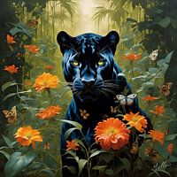 Dschungel-Flora Surrealismus: Black Panther