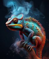 Chameleon in smoke AI