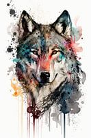 Wolf - Aquarel