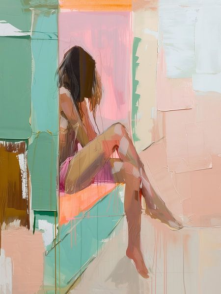 Vue de la fenêtre rose par Bianca ter Riet