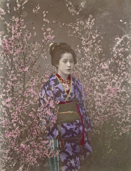 &quot;A Damsel&quot; – Maiko in the cherry blossom season, Ogawa Kazumasa by Masterful Masters