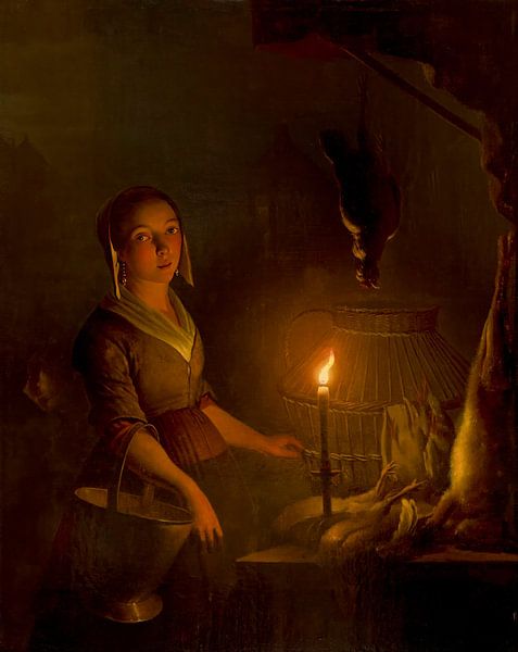 Servante chez le volailler, Petrus van Schendel par Creative Masters Old Masters