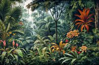 Tropische Pflanzen und Blumen im Regenwald