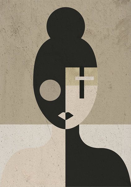 Abstract portret van Mirjam Duizendstra