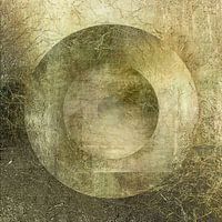 Moderne Abstraktion im Minimalismus. Gold, Grün, Bronze. 8