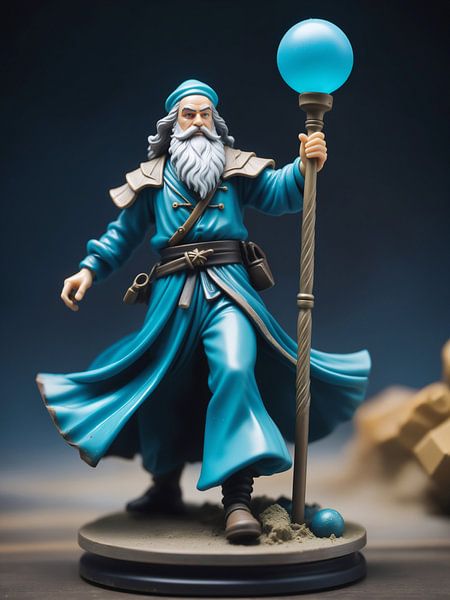 figurine de magicien bleu atout jeu par Markus Gann