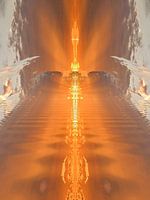 Golden light reflections