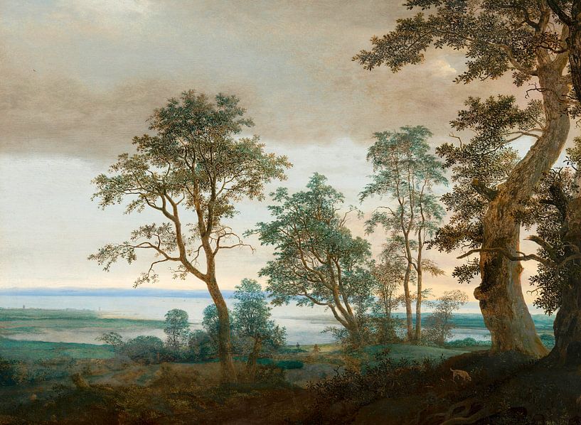Flusslandschaft, gesehen durch die Bäume, Cornelis Vroom von Meisterhafte Meister