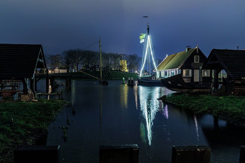 Shipyard site historic city port Woudrichem by Roel Jonker