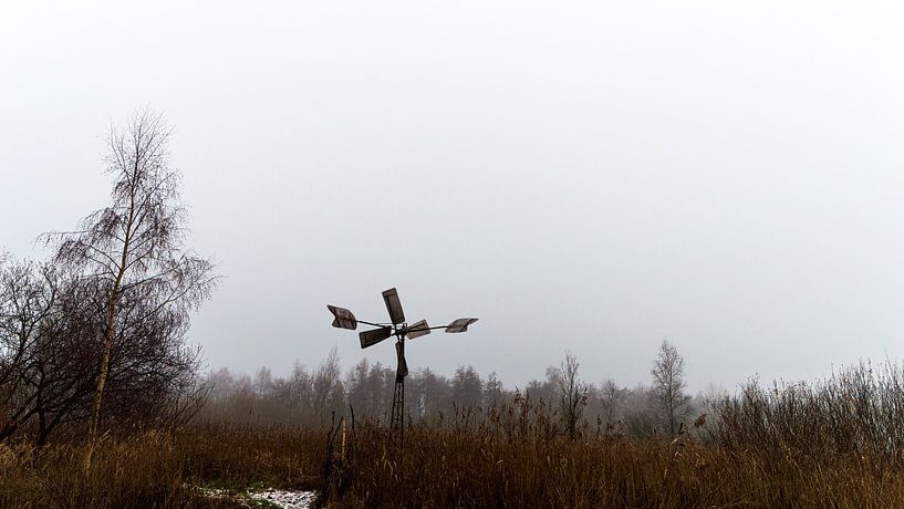 Windmill in winter by Robrecht Kruft