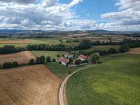Van boven af zicht op de Auvergne