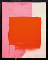 Modern abstract in pink and red