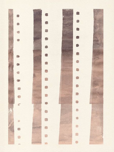 Abstrakte geometrische Formen in Braun und Weiß. von Dina Dankers