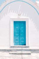 Porte grecque bleue à Santorin Style | Photographie de voyage