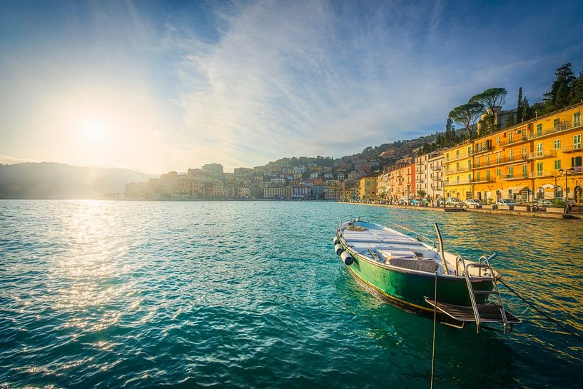 A boat in Porto Santo Stefano at sunrise, Tuscany by Stefano Orazzini