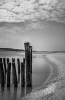 Meer Landschaft schwarz und weiß