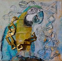 Perroquet avec chaîne