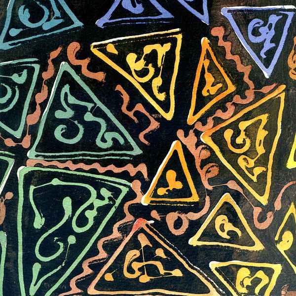 bunte Dreiecke 1 von Claudia Gründler