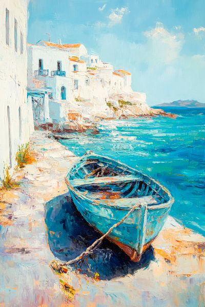 Heure bleue du bateau par Poster Art Shop