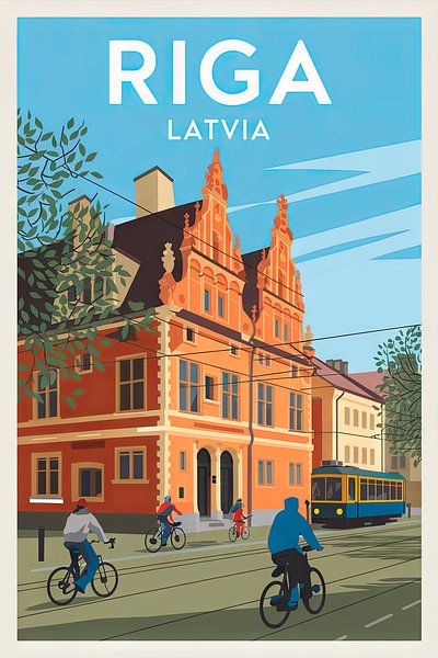 Riga, Lettonie. par Poster Art Shop