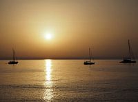 Coucher de soleil Sicile Cévalù