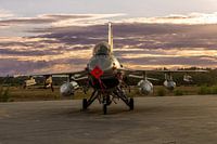 F-16 Orange Jumper with Blue-Purple Sky - Canopy Closed