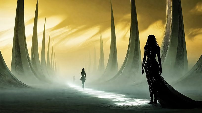 Path to the alien city by Frank Heinz