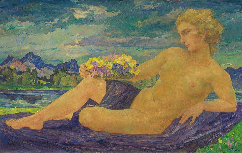 Hans Unger - Hans Unger - Liegender weiblicher Akt (ca 1906) von Peter Balan